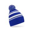 Striped fan beanie Bright Royal/White