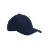 EarthAware® classic organic cotton 6-panel cap – sandwich peak French Navy/White