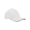 EarthAware® classic organic cotton 6-panel cap – sandwich peak White/French Navy