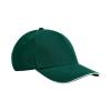 EarthAware® classic organic cotton 5-panel cap – sandwich peak Bottle Green/White