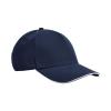 EarthAware® classic organic cotton 5-panel cap – sandwich peak French Navy/White