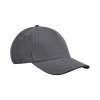 EarthAware® classic organic cotton 5-panel cap – sandwich peak Graphite Grey/Black