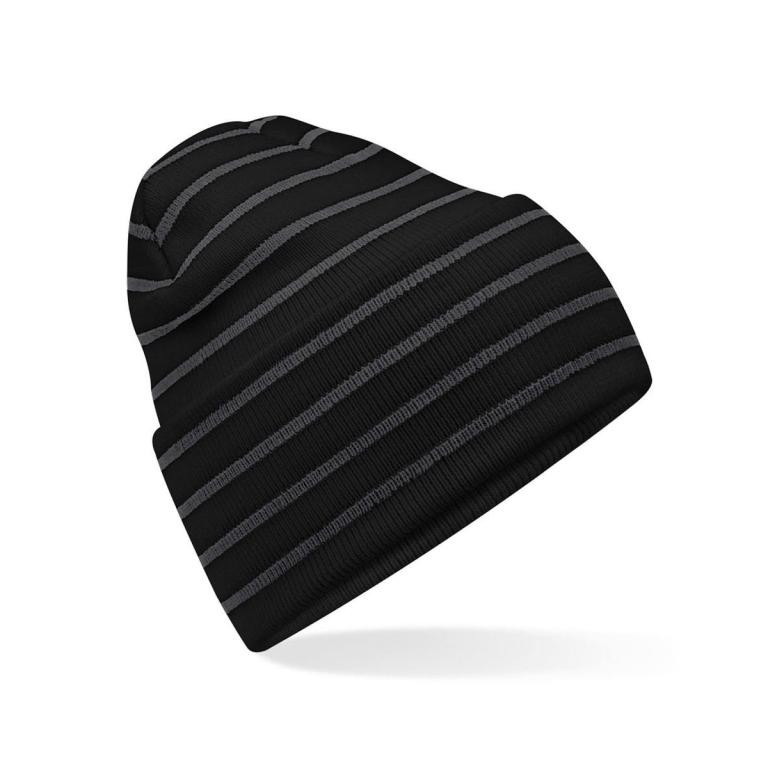 Original deep-cuffed striped beanie Black/Graphite Grey