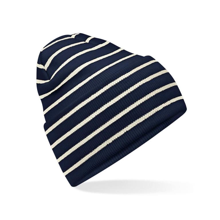 Original deep-cuffed striped beanie French Navy/Soft White