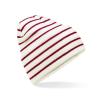 Original deep-cuffed striped beanie Soft White/Classic Red