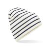 Original deep-cuffed striped beanie Soft White/French Navy