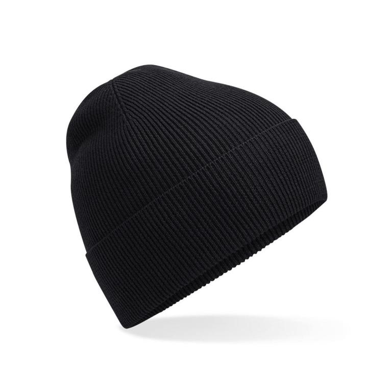 Organic cotton fine knit beanie Black