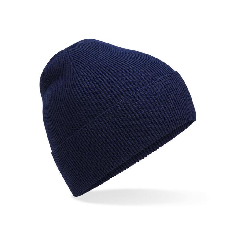 Organic cotton fine knit beanie Oxford Navy