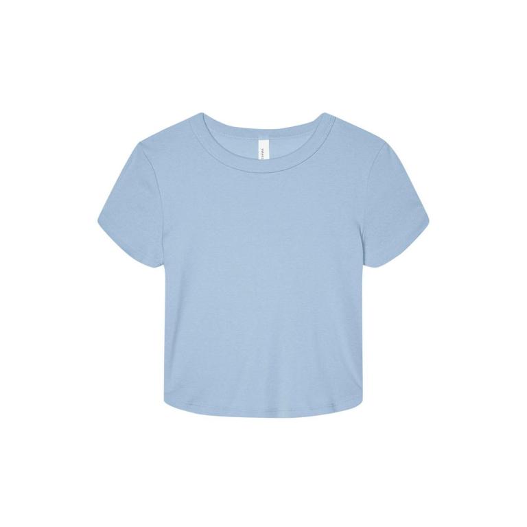 Women’s micro rib baby t-shirt Solid Baby Blue Blend