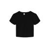 Women’s micro rib baby t-shirt Solid Black Blend