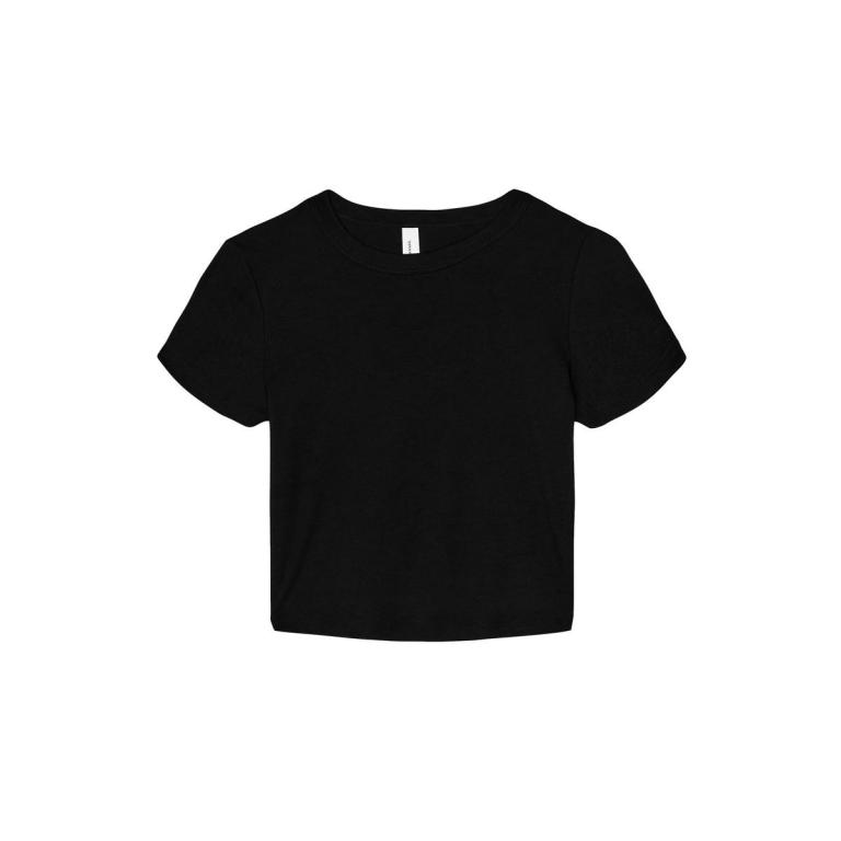 Women’s micro rib baby t-shirt Solid Black Blend