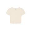 Women’s micro rib baby t-shirt Solid Natural Blend