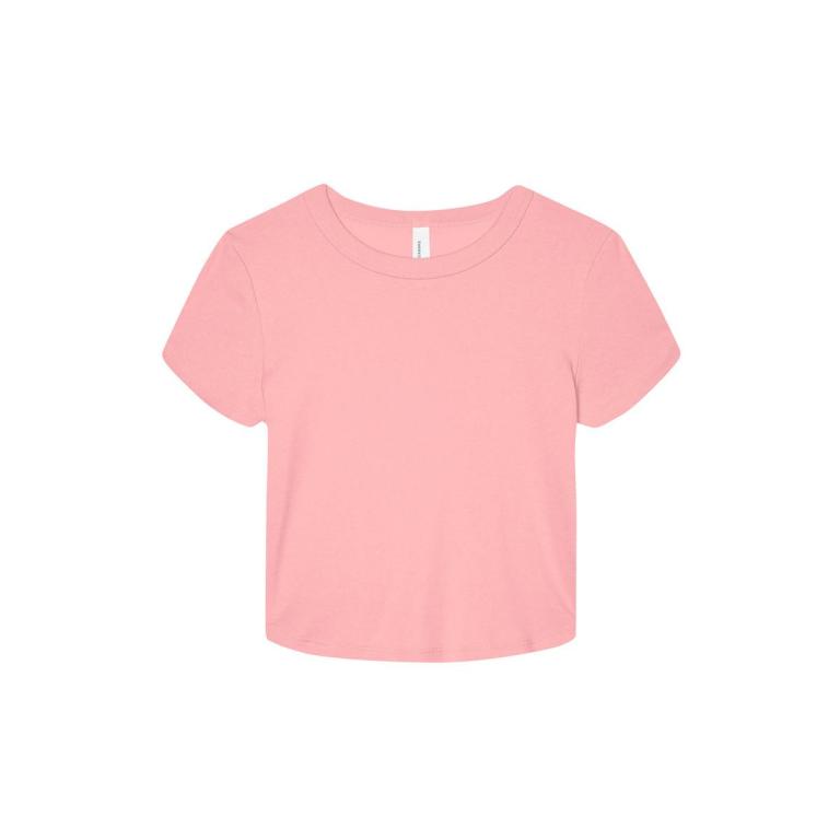 Women’s micro rib baby t-shirt Solid Pink Blend