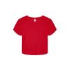 Women’s micro rib baby t-shirt Solid Red Blend