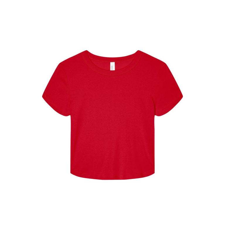 Women’s micro rib baby t-shirt Solid Red Blend