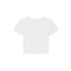 Women’s micro rib baby t-shirt Solid White Blend