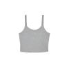 Women’s micro rib spaghetti strap tank Athletic Heather