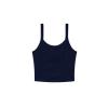 Women’s micro rib spaghetti strap tank Solid Navy Blend