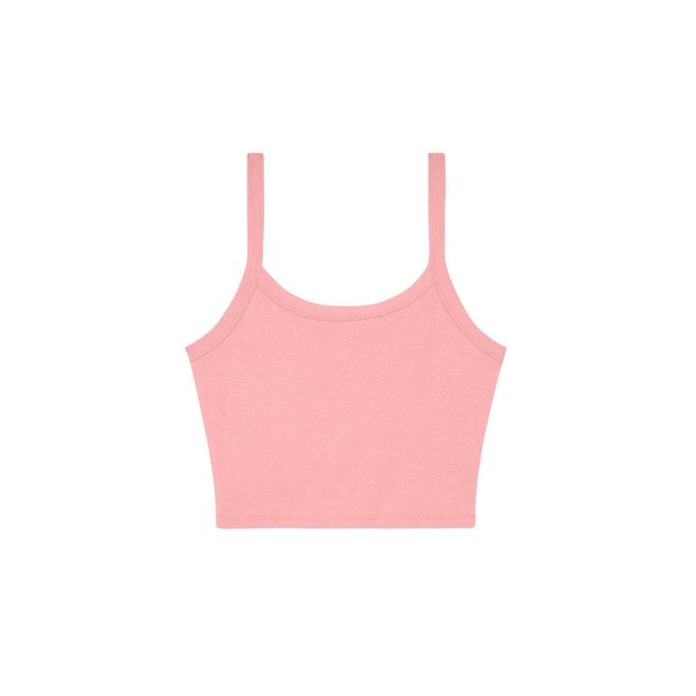 Women’s micro rib spaghetti strap tank Solid Pink Blend