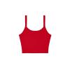 Women’s micro rib spaghetti strap tank Solid Red Blend