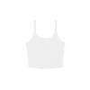 Women’s micro rib spaghetti strap tank Solid White Blend