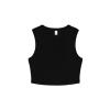 Women’s micro rib muscle crop tank Solid Black Blend