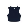 Women’s micro rib muscle crop tank Solid Navy Blend