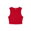 Women’s micro rib muscle crop tank Solid Red Blend