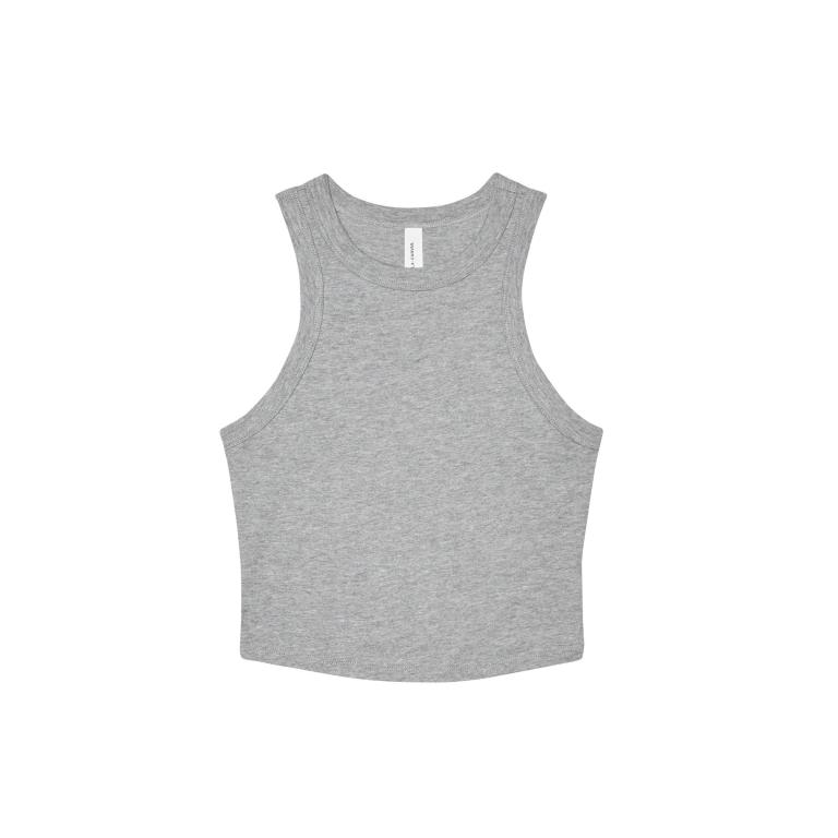 Women’s micro rib racer tank Athletic Heather