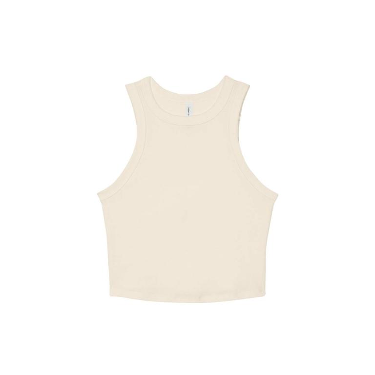 Women’s micro rib racer tank Solid Natural Blend