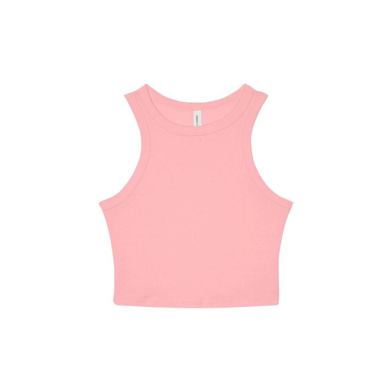 Women’s micro rib racer tank Solid Pink Blend