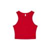 Women’s micro rib racer tank Solid Red Blend