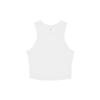 Women’s micro rib racer tank Solid White Blend