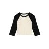 Women’s micro rib 3/4 raglan baby t-shirt Natural/Black