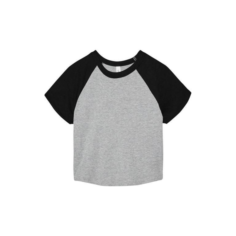 Women’s micro rib raglan baby t-shirt Athletic Heather/Black