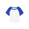 Women’s micro rib raglan baby t-shirt White/True Royal