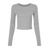 Women’s micro rib long sleeve baby t-shirt Athletic Heather