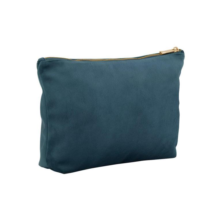 Velvet accessory bag Blue Topaz