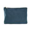 Velvet accessory pouch Blue Topaz