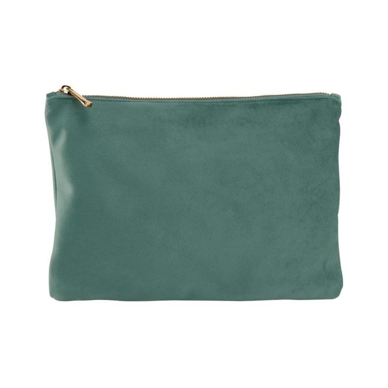 Velvet accessory pouch Jade