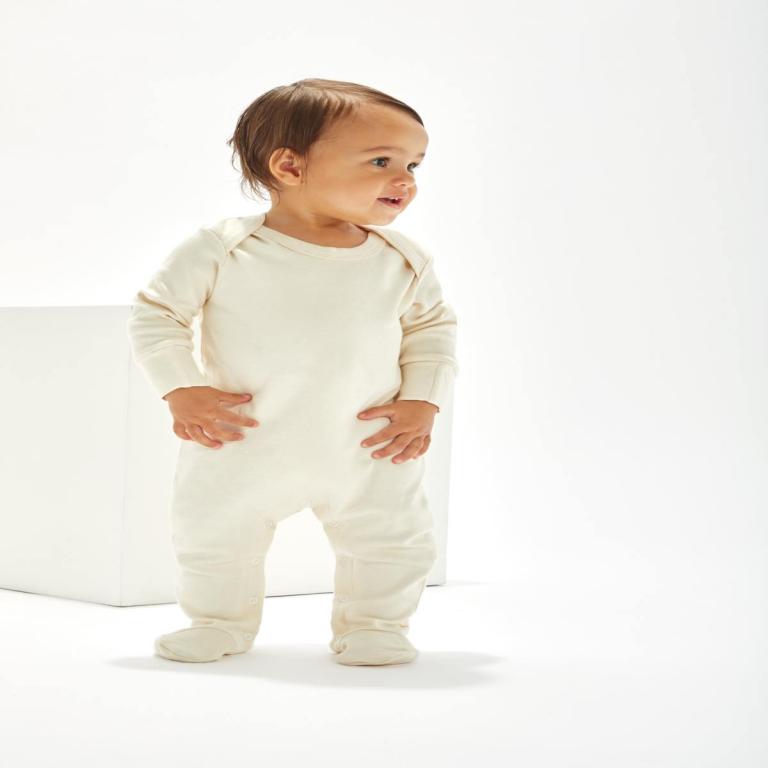 Baby organic envelope sleepsuit with mitts