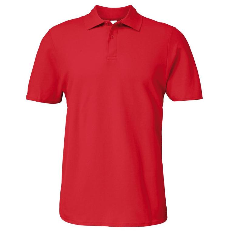 Softstyle™ adult double piqué polo Cherry Red