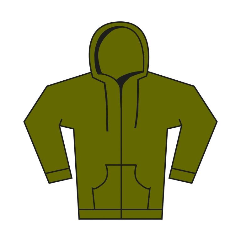 Softstyle™ midweight fleece adult full-zip hooded sweatshirt Military Green