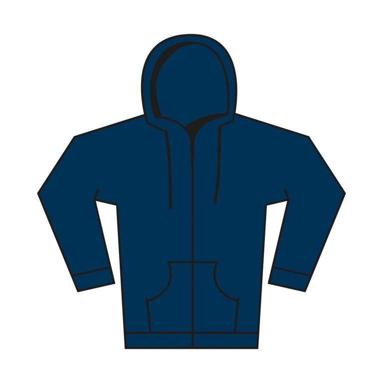 Softstyle™ midweight fleece adult full-zip hooded sweatshirt Navy