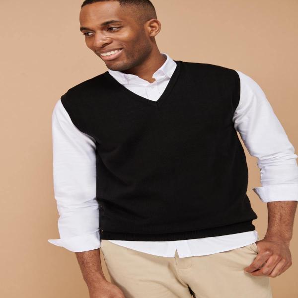 Sleeveless v-neck jumper