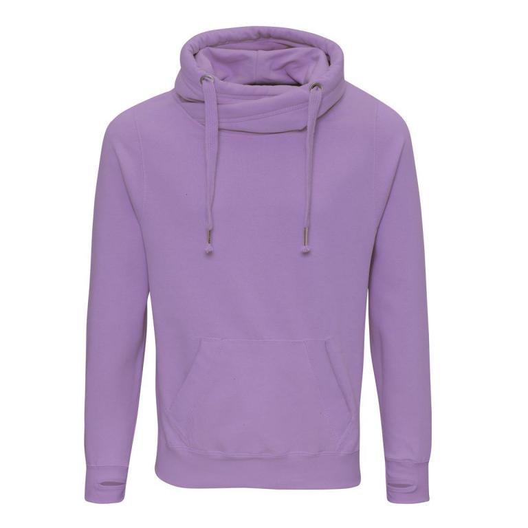 Cross neck hoodie Digital Lavender