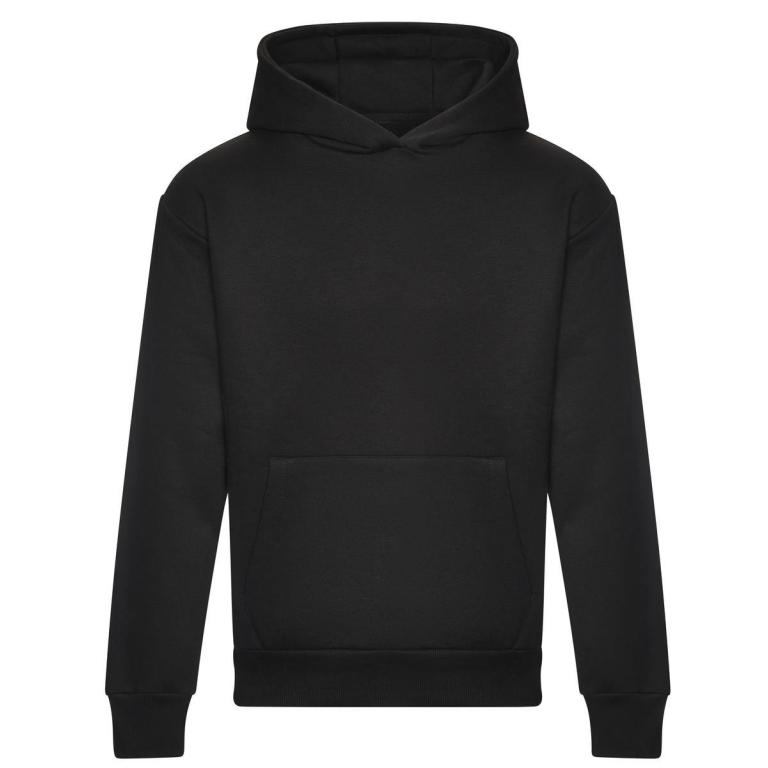 Heavyweight signature boxy hoodie Deep Black