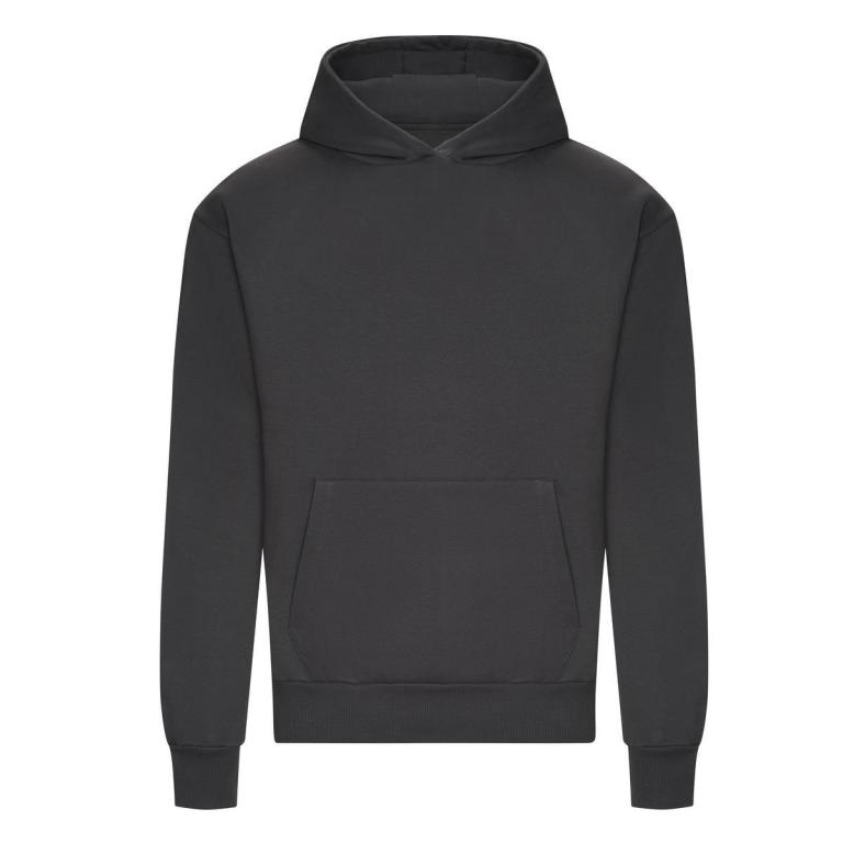 Heavyweight signature boxy hoodie Solid Charcoal