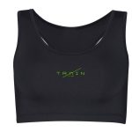 Just Train Ladies Cool Sports Crop Top (Black) - xxs