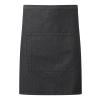 ‘Colours collection’ mid-length pocket apron Black Denim